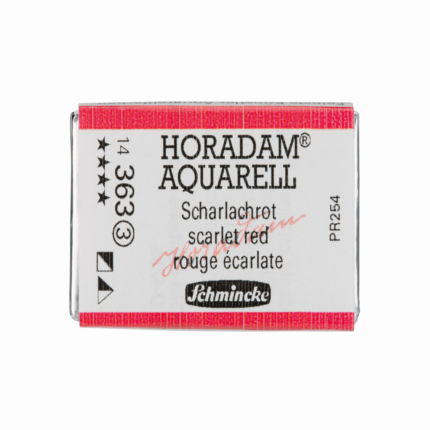 Schmincke Horadam Aquarell pans 1/1 pan Scarlet Red