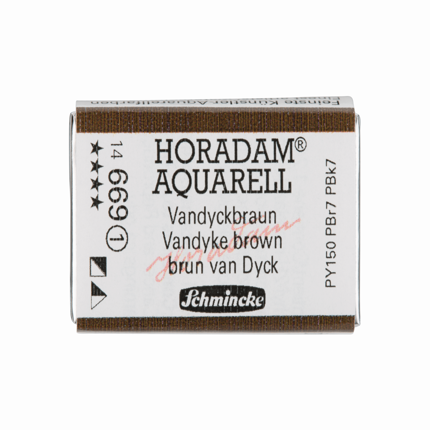 Schmincke Horadam Aquarell pans 1/1 pan Vandyke Brown