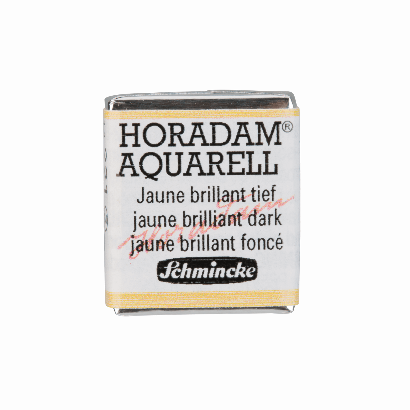 Schmincke Horadam Aquarell pans 1/2 pan Jaune Brilliant Dark