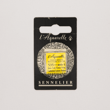 Sennelier Aquarelle pans 1/2 pan Cadmium Lemon Yellow