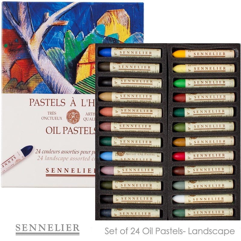Sennelier Oliemaling Landscape assorted colors Sennelier Oilpastel sæt med 24 stk