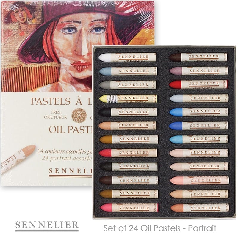 Sennelier Oliemaling Portrait assorted colors Sennelier Oilpastel sæt med 24 stk