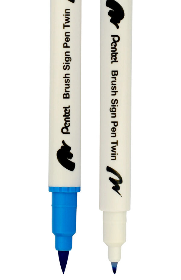 PENTEL SESW30C Brush Sign Pen Twin - uplaceret billede