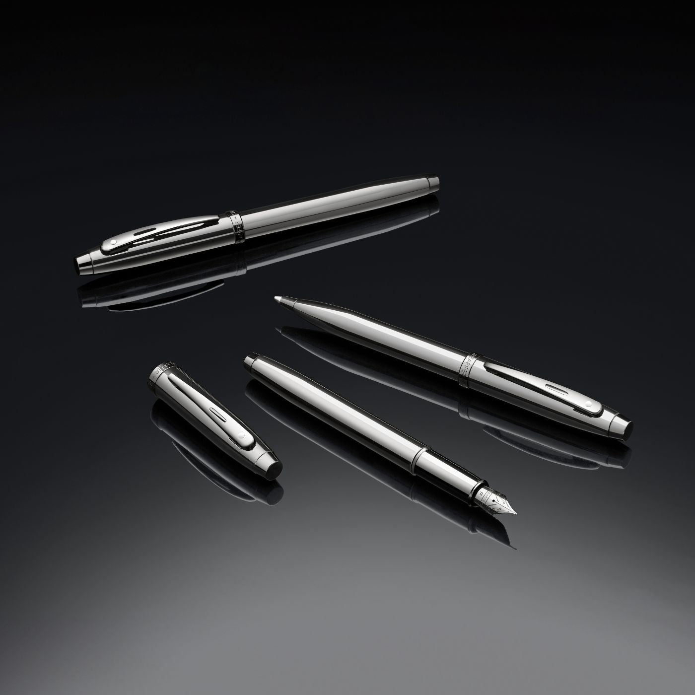 Sheaffer 100 Ionic Gunmetal Gray with glossy PVD accents