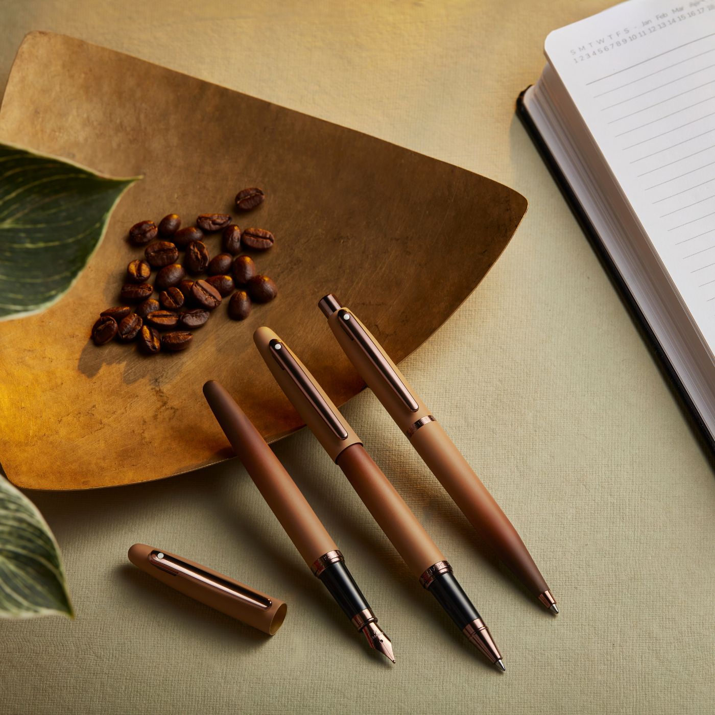 Sheaffer VFM Coffee Edition, matte brown with Regal Brown PVD accents