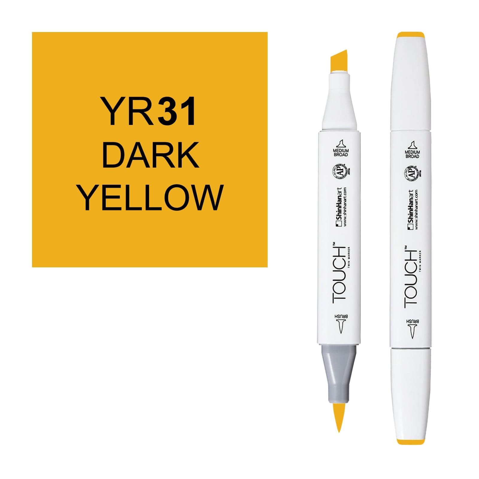 ShinHanart Touch Twin Brush Markers dark yellow