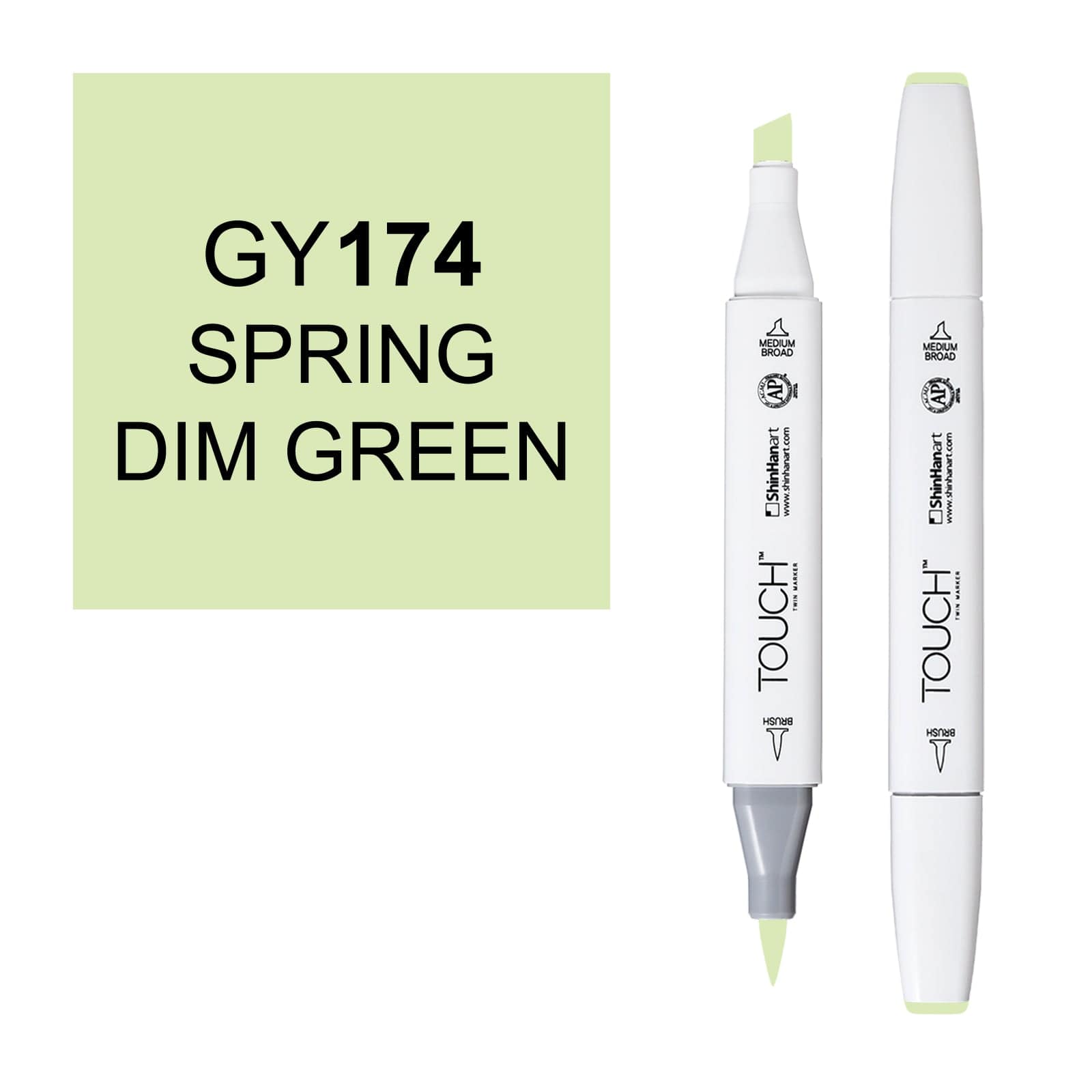 ShinHanart Touch Twin Brush Markers spring dim green