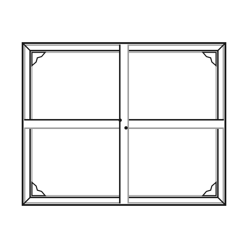 Kryds, liggende 5:4