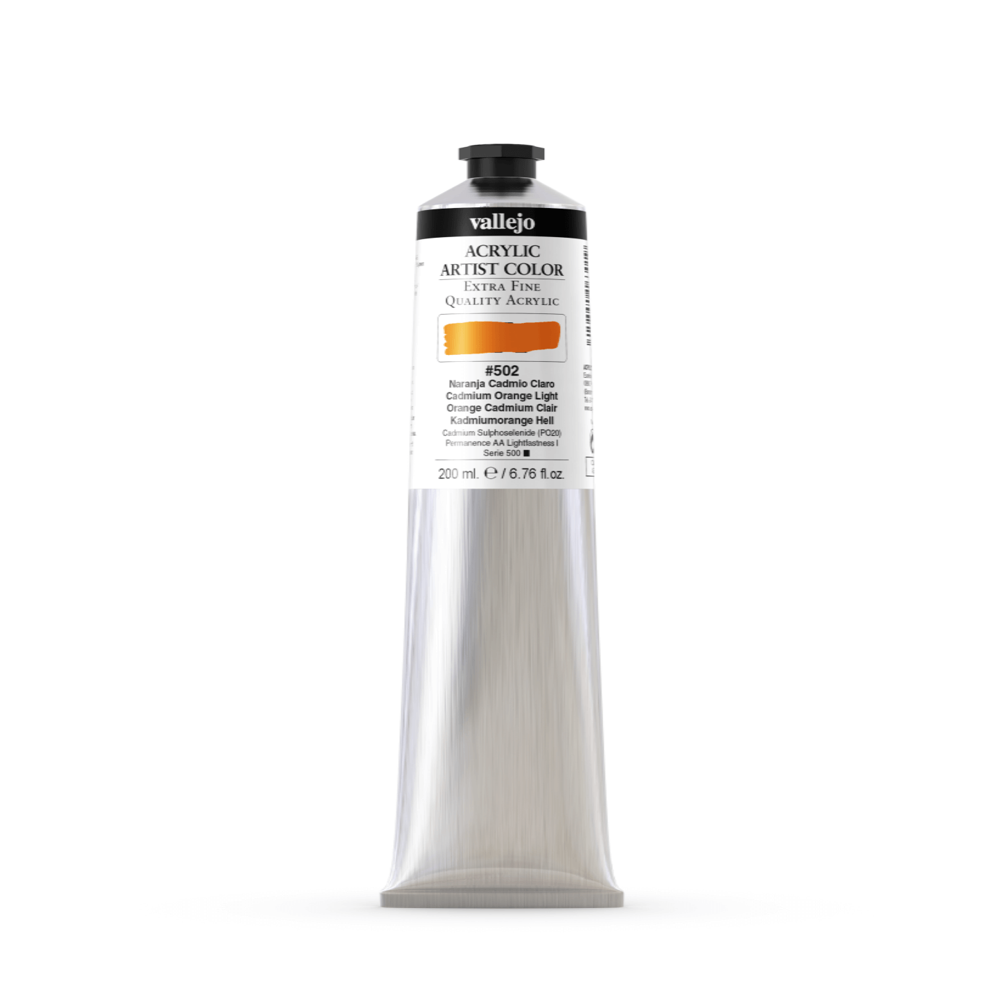 Vallejo Artist 200ml Cadmium Orange Light