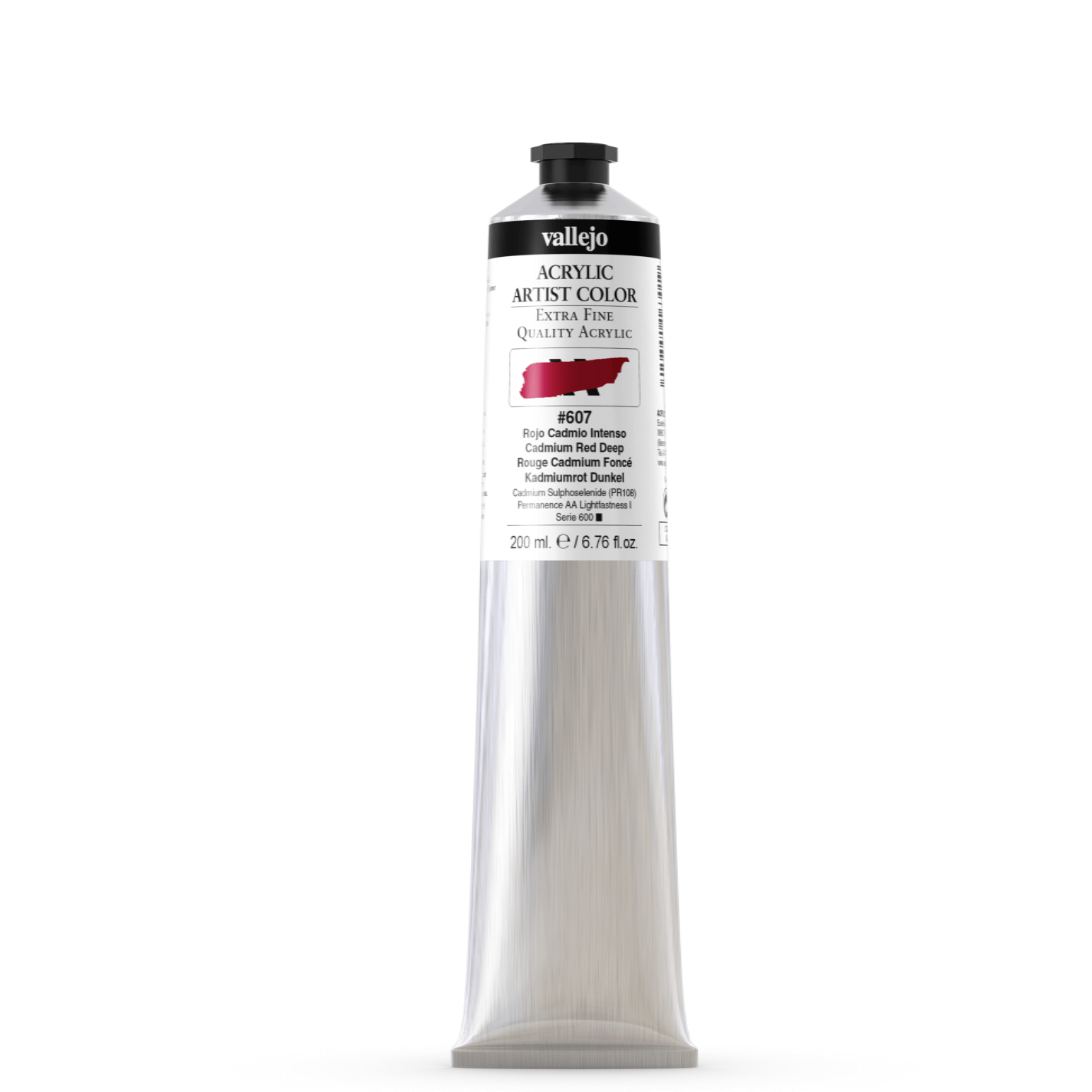 Vallejo Artist 200ml Cadmium Red Deep