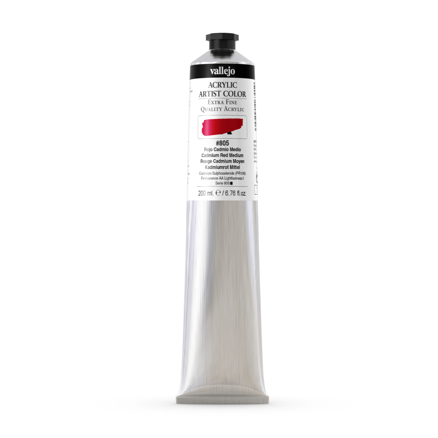 Vallejo Artist 200ml Cadmium Red Medium