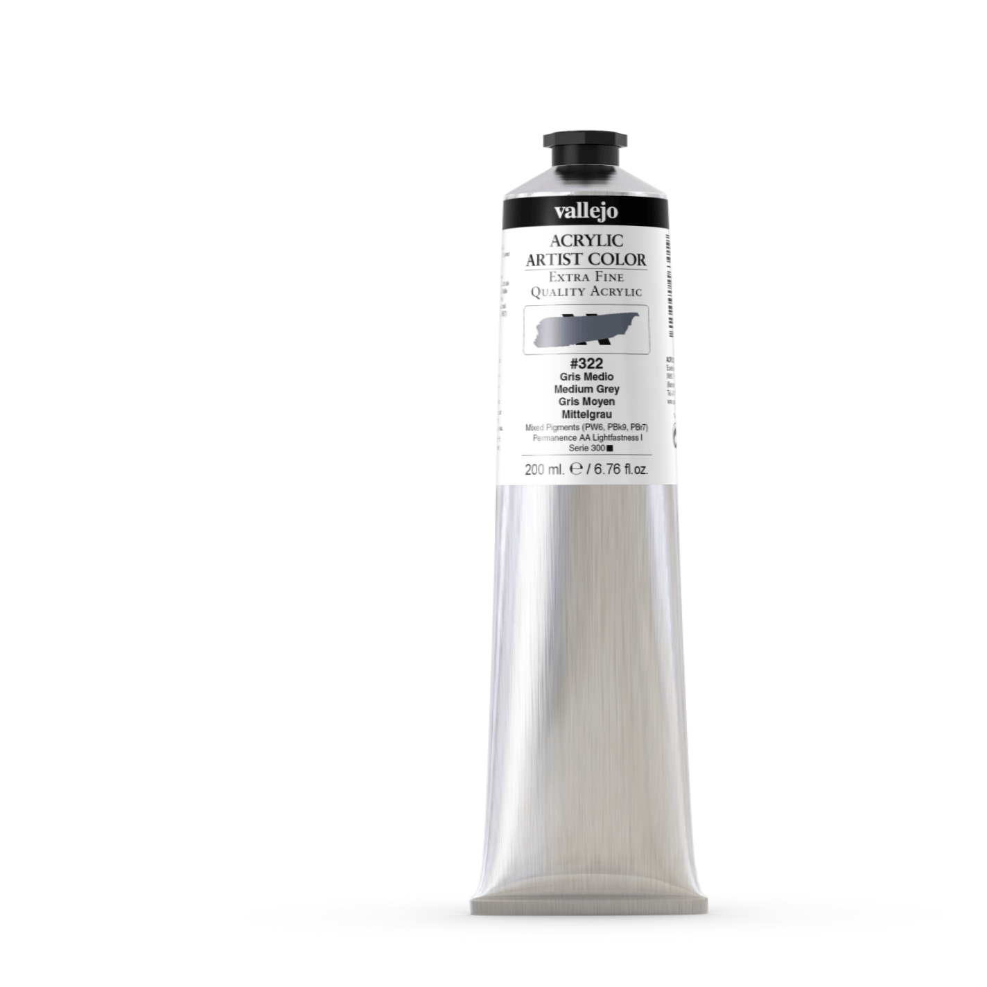 Vallejo Artist 200ml Medium Grey