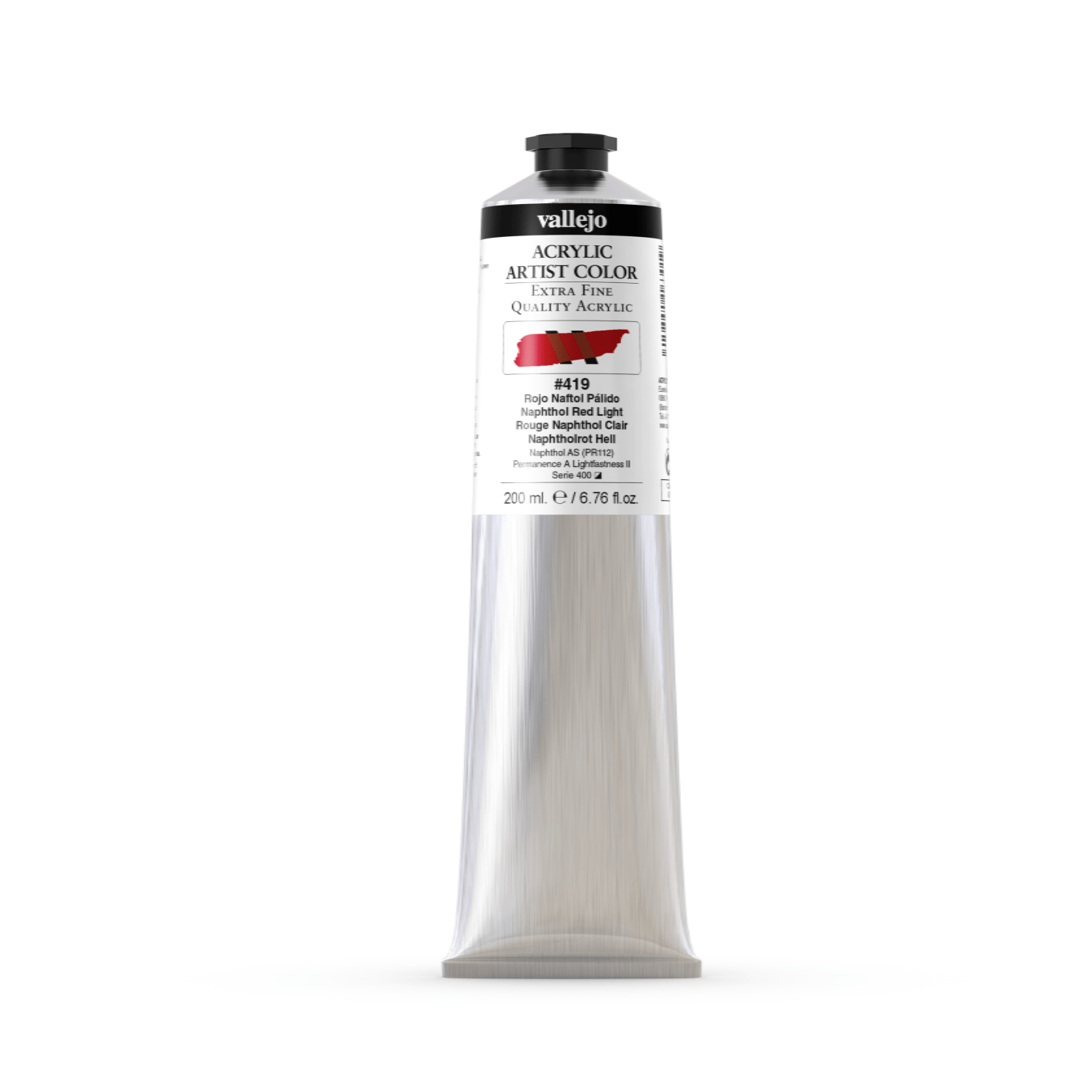 Vallejo Artist 200ml Naphthol Red Light