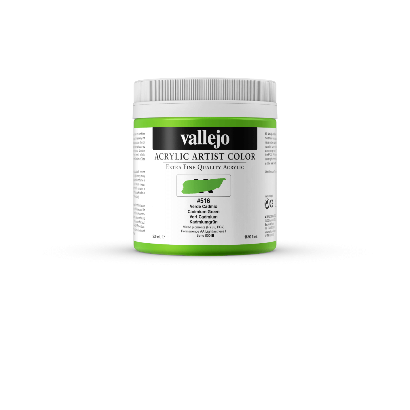 Vallejo Artist 500ml Cadmium Green