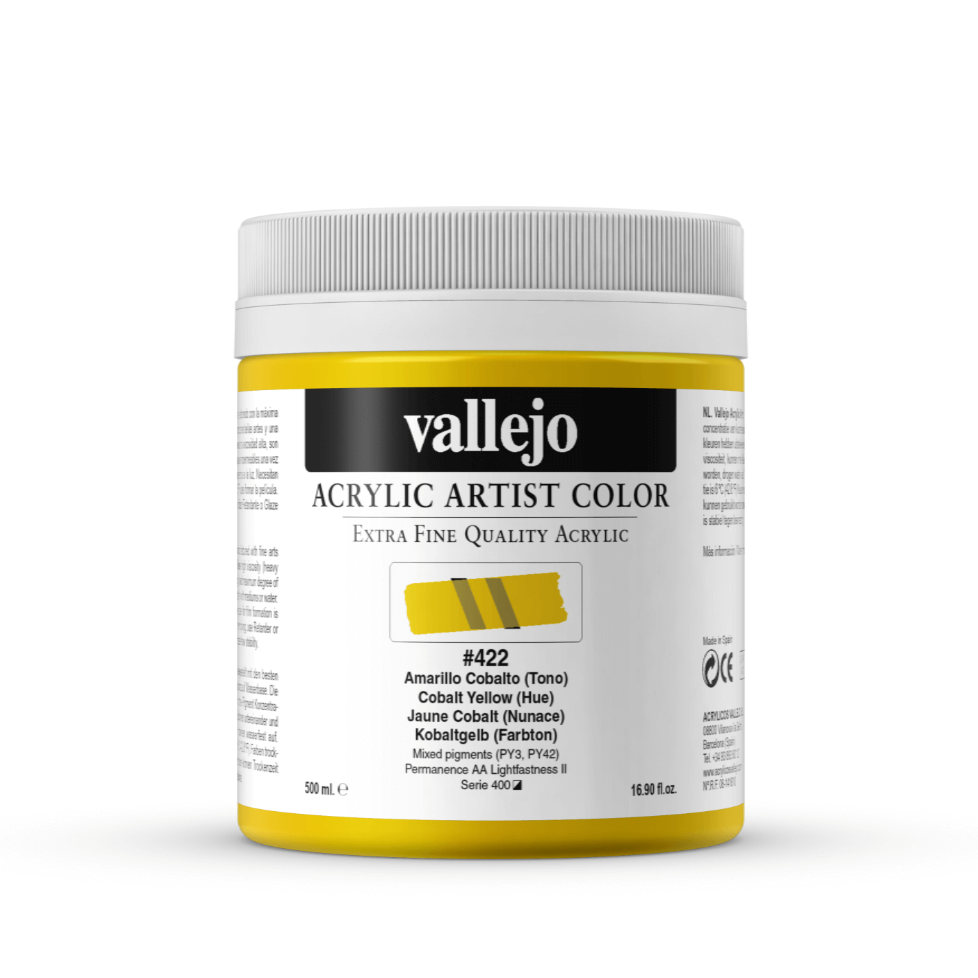 Vallejo Artist 500ml Cobalt Yellow (Hue)