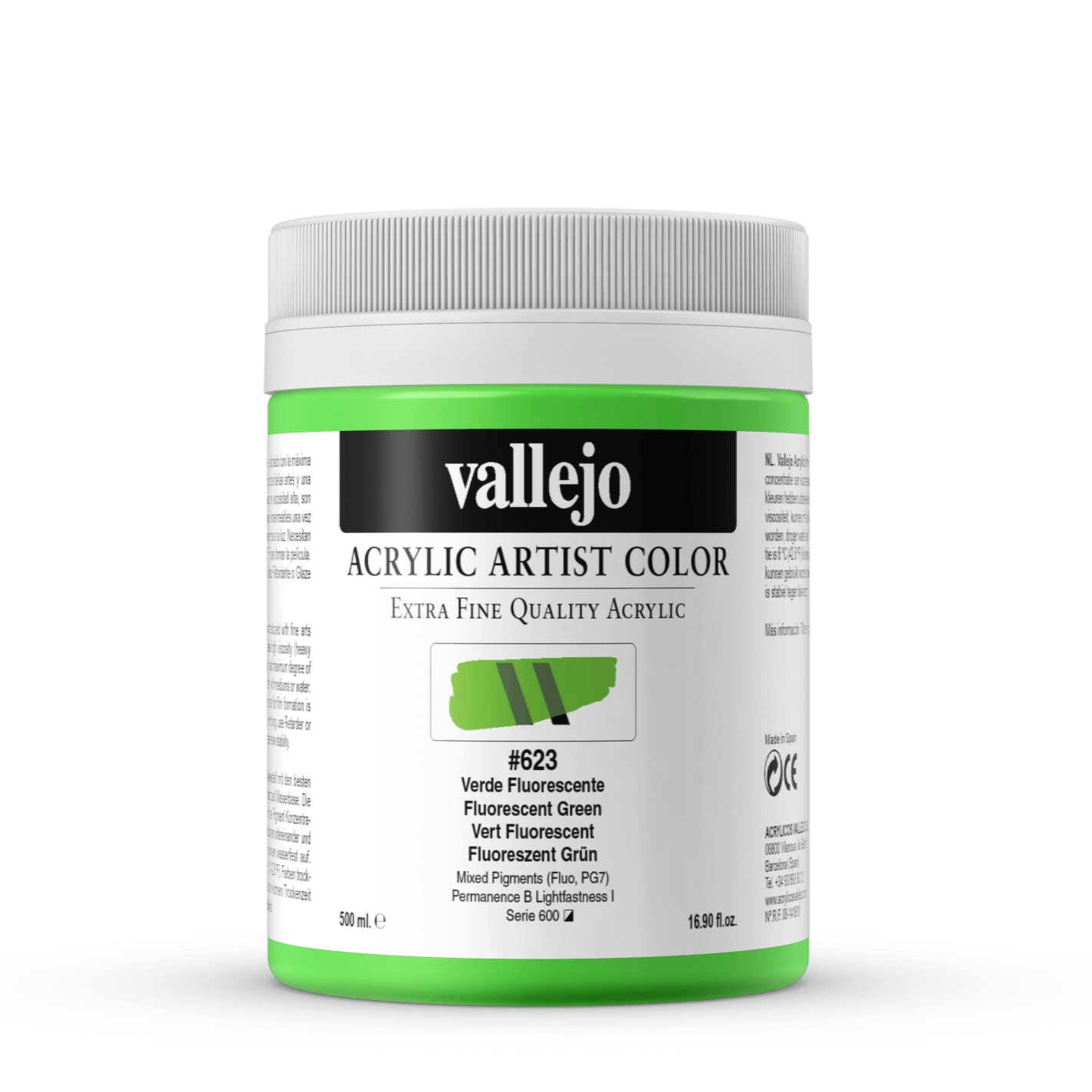 Vallejo Artist 500ml Fluorescent Green