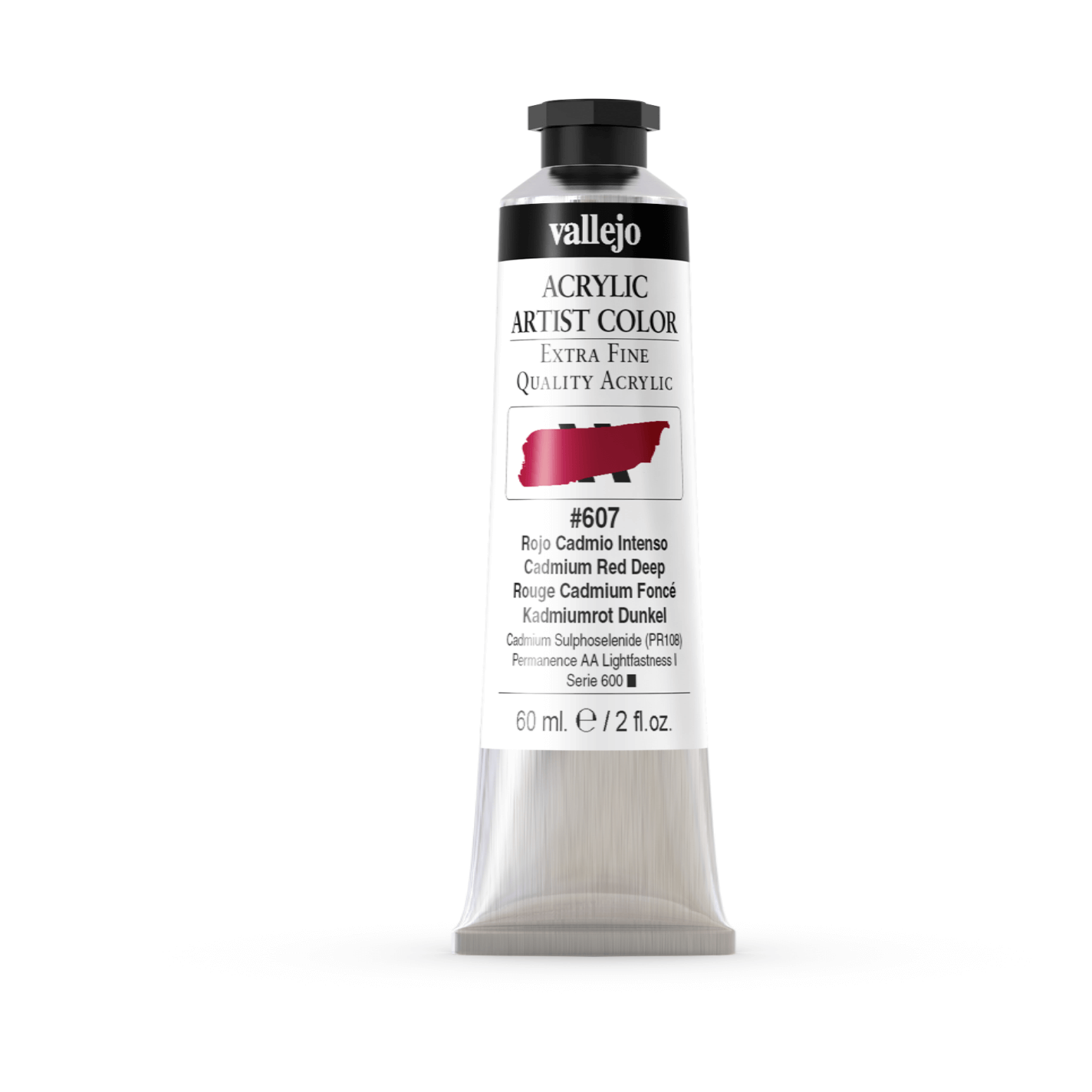 Vallejo Artist 60ml Cadmium Red Deep