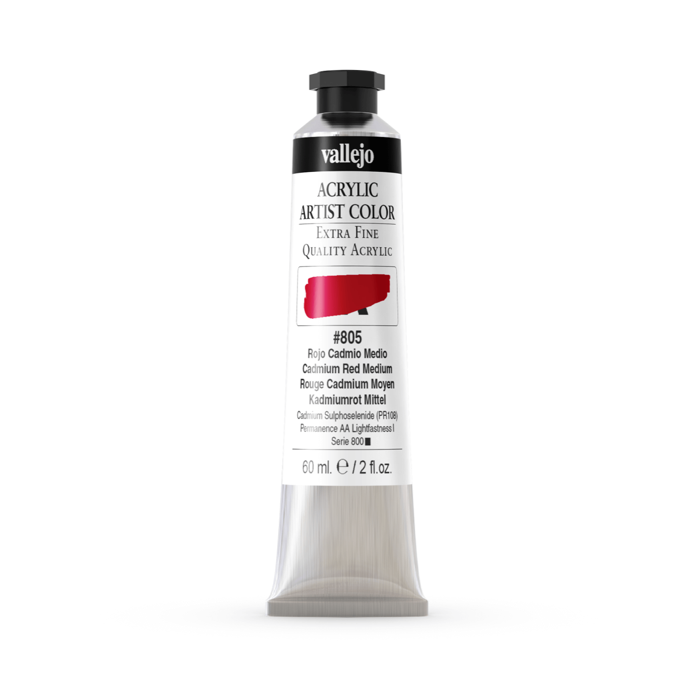 Vallejo Artist 60ml Cadmium Red Medium