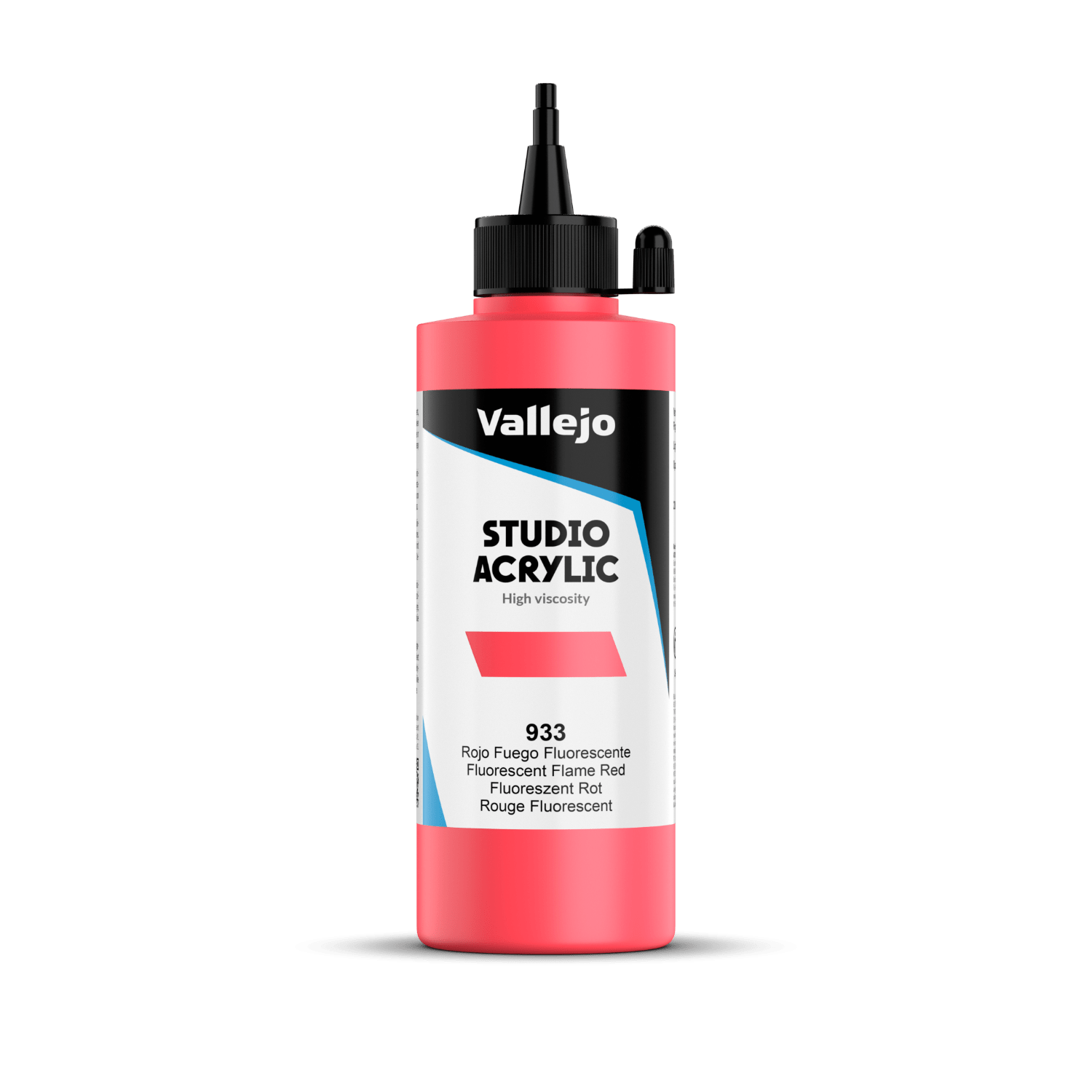 Vallejo Studio 200ml Fluorescent Flame Red