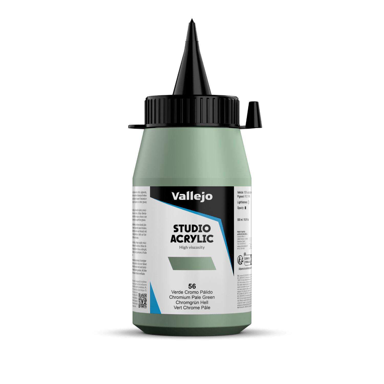 Vallejo Studio 500ml Chromium Green Pale