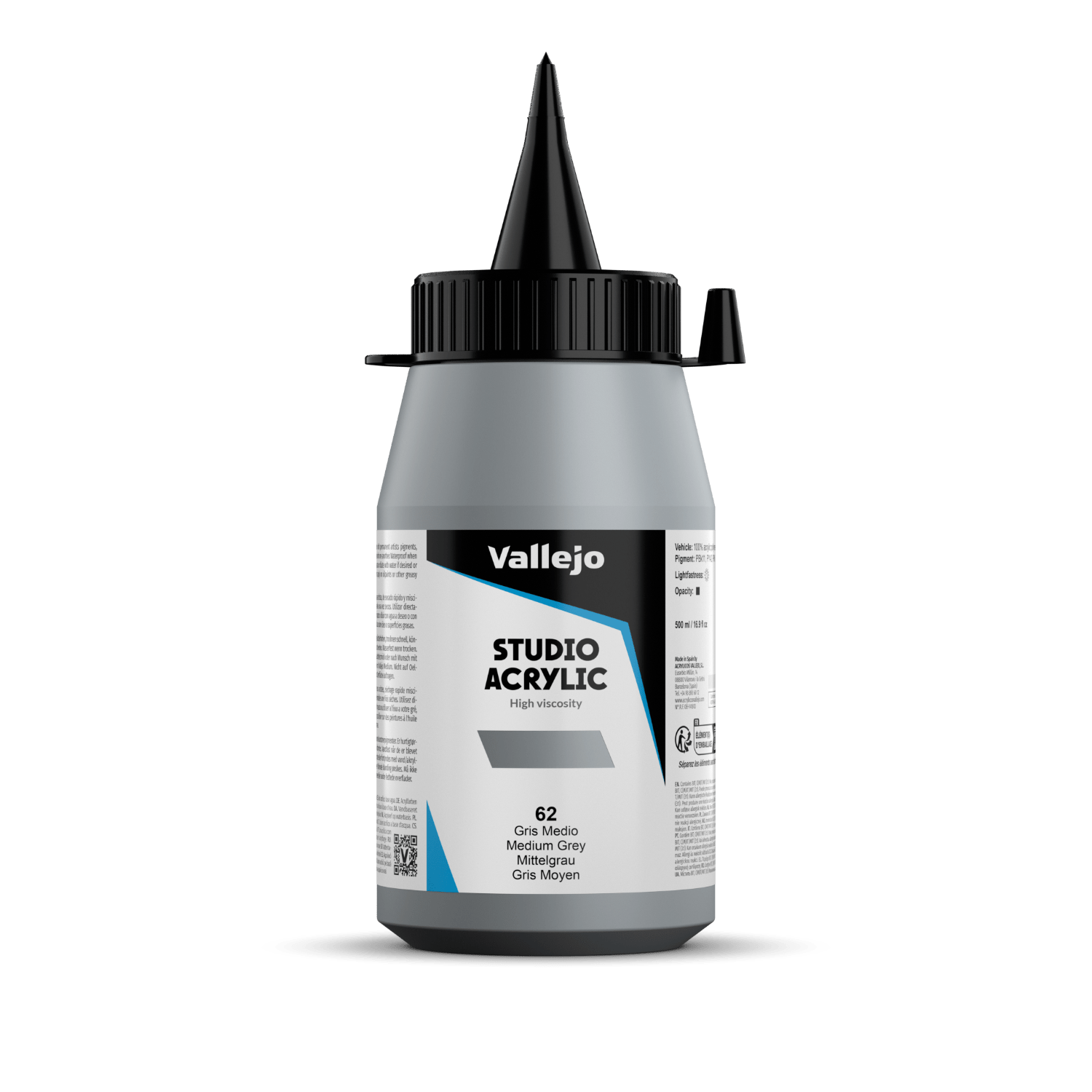 Vallejo Studio 500ml Medium Grey