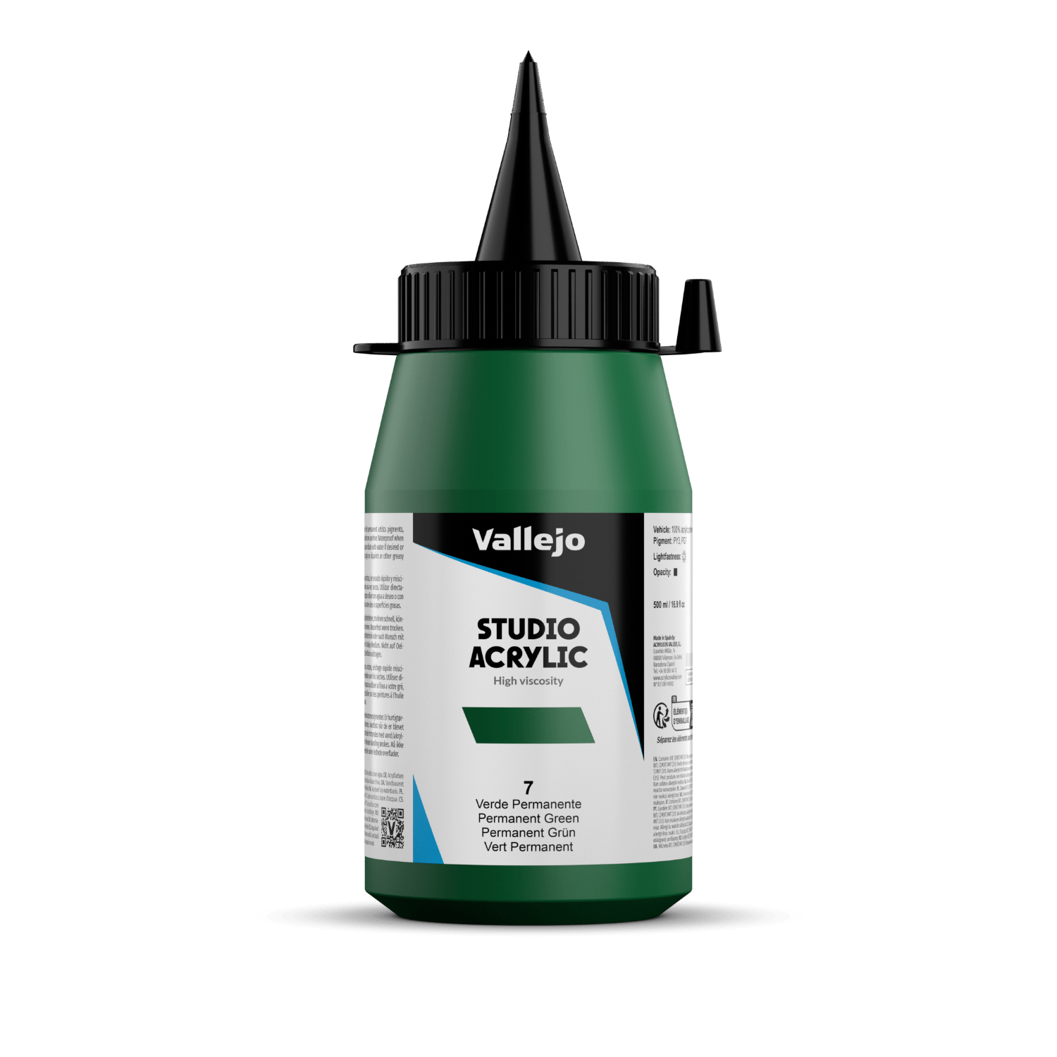 Vallejo Studio 500ml Permanent Green