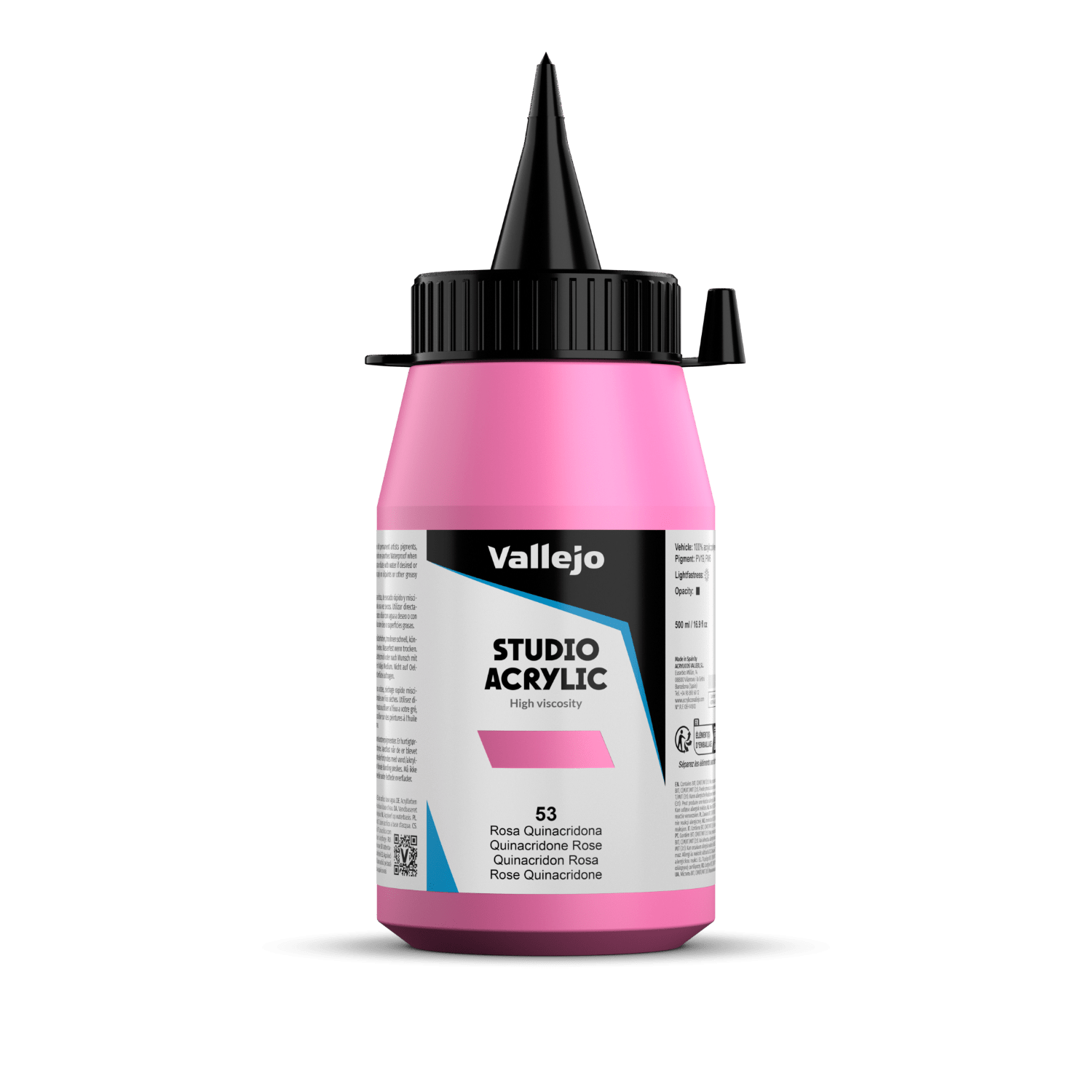 Vallejo Studio 500ml Quinacridone Rose