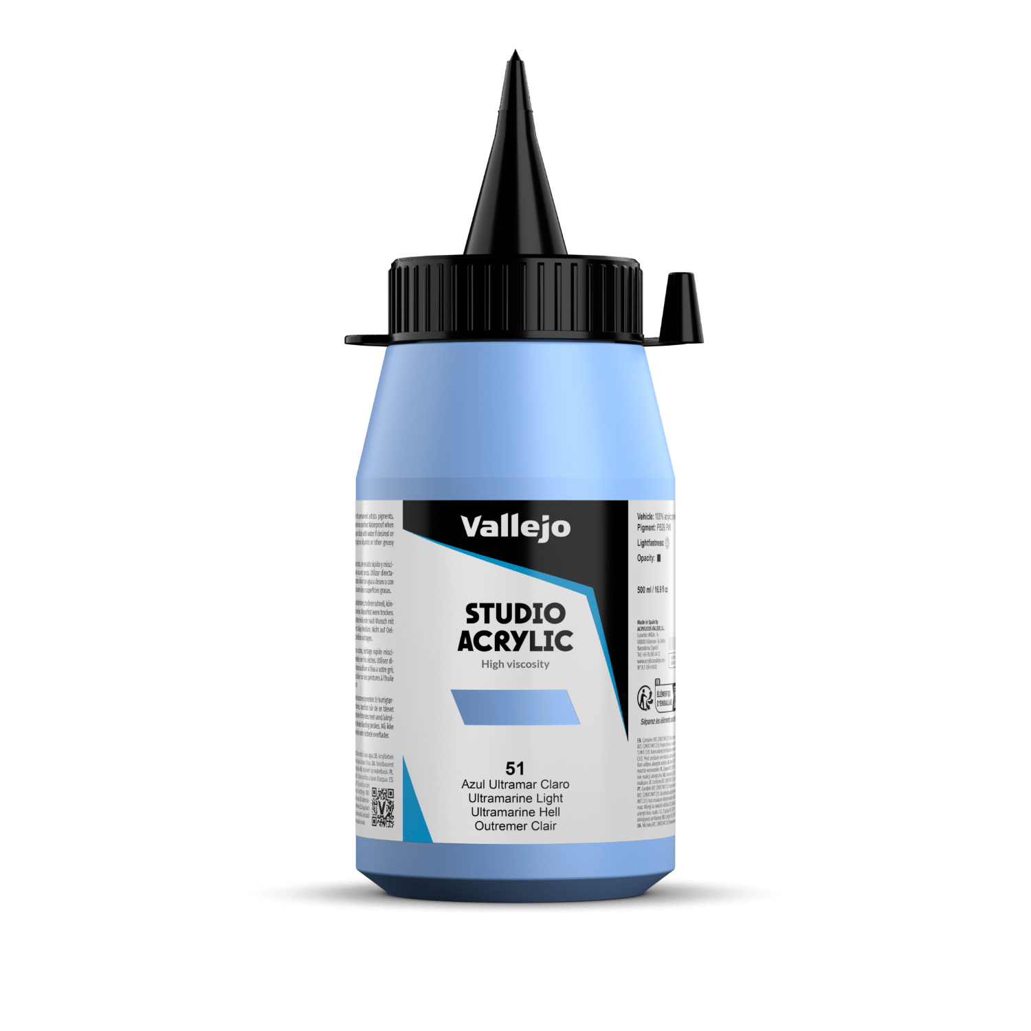 Vallejo Studio 500ml Ultramarine Light