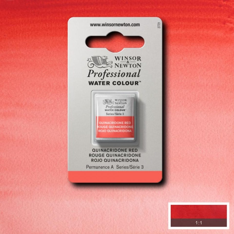 Winsor Newton 1/2 pans Quinacridone Red