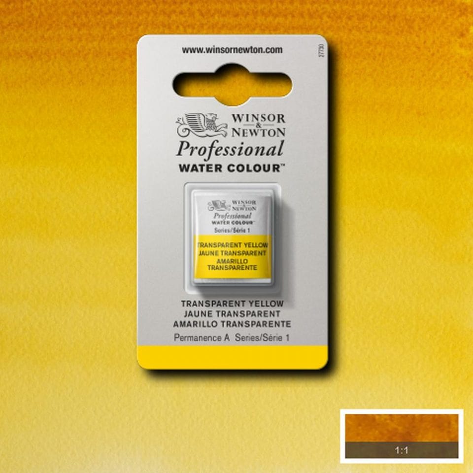 Winsor Newton 1/2 pans Transparent Yellow